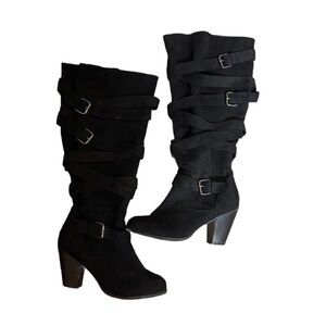 Women's 8W Torrid Wide Calf Knee High Heeled Boots